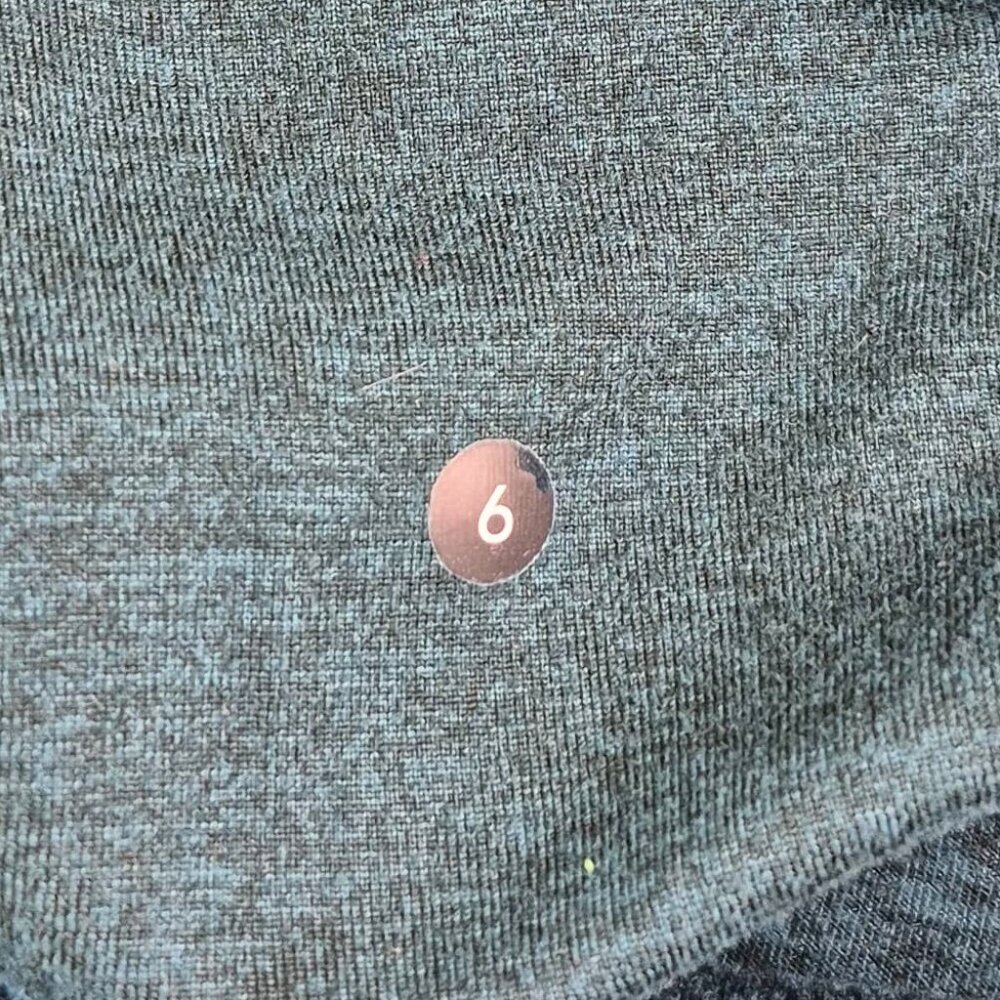 Stori Leggings Size 6 Teal Heather Soft Double Brush Heavy Weight Pockets Tights - Picture 5 of 8